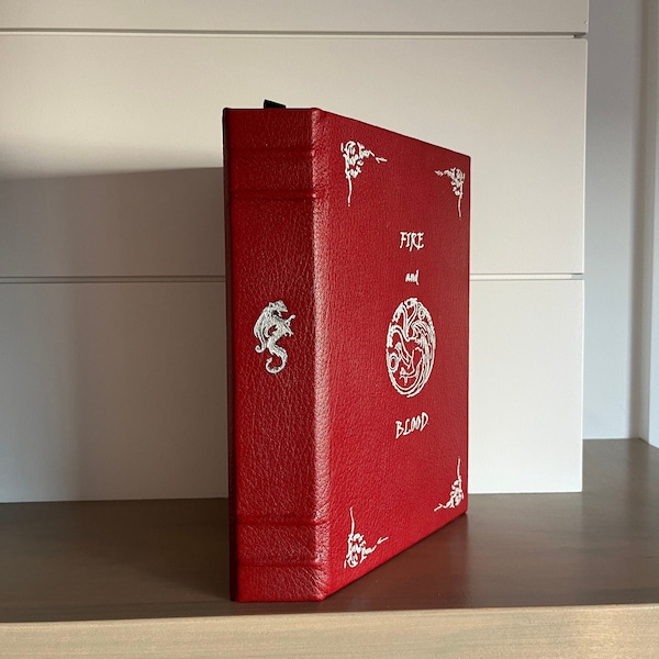 Fire And Blood - By George R.r. Martin - Handmade Leatherbound - Premium Leather Bound Book