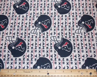 Houston Texans cotton fabric - FQ - Fat quarter or 1/2 yard  -  Cotton material - NFL Sports Fabric - Football fabric - Texans