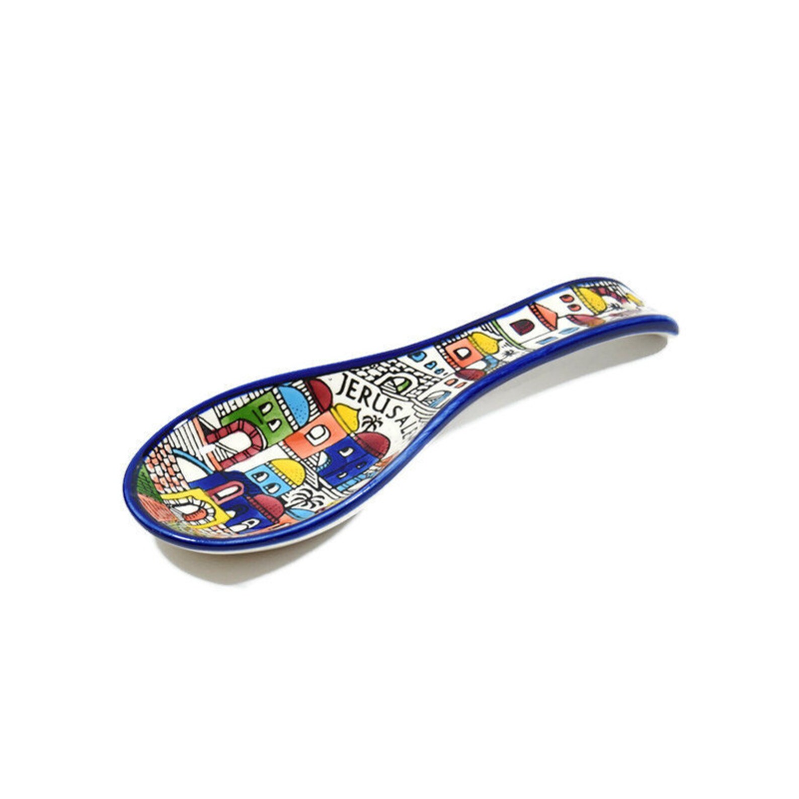 Jerusalem Pattern Spoon Oriental Ceramic Spoon Palestinian Etsy