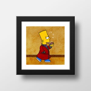bart simpson cigarette 3.5 inch 420 High Glossy Sticker indoor/outdoor skateboard Bart the Murderer (Season 3,