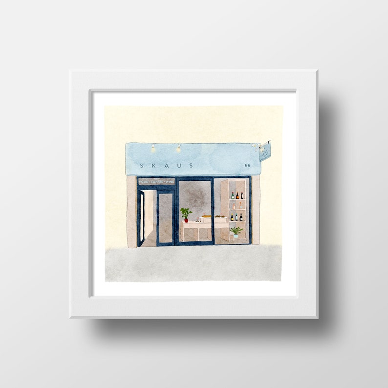 Watercolour House Portrait Illustration, Pub Restaurant Shop Print, New Home Gift, Personalised, Commission Artwork, Fine Art image 3