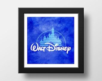 ミニマルなディズニーワールドシンデレラ城のプリント、WDW