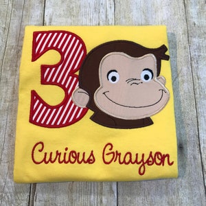 Curious George Personalized Birthday Shirt