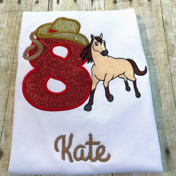 Spirit Riding Free Personalized Birthday Shirt