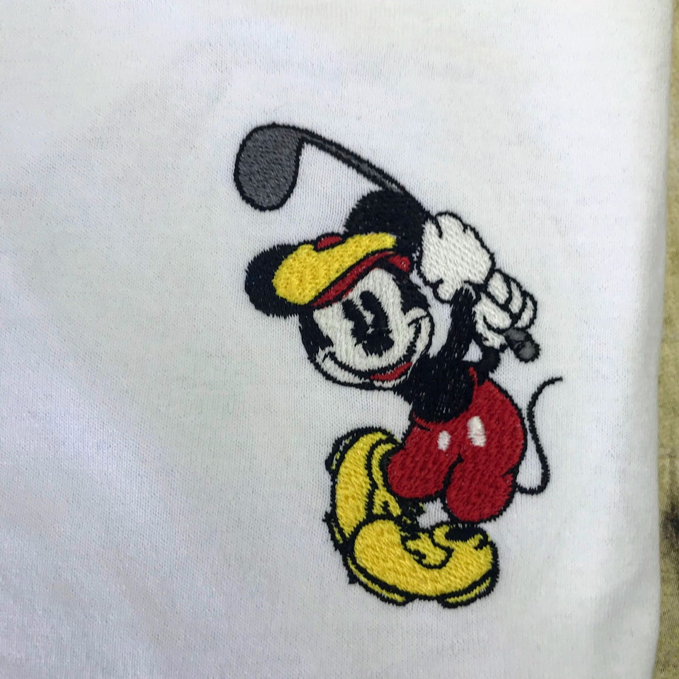 Discover Mickey Golfing Embroidered Polo Shirt