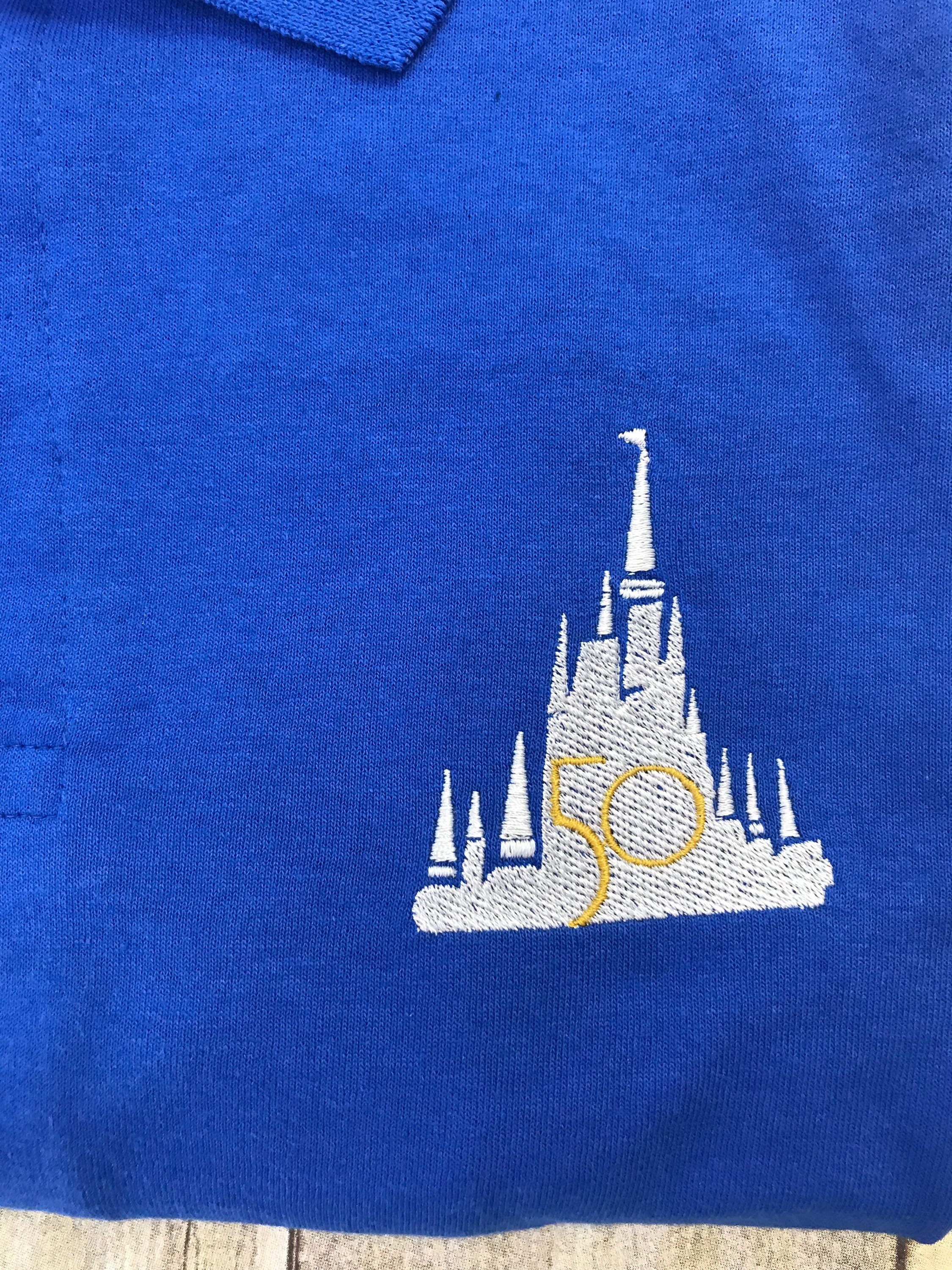 Disney Castle 50th Celebration Embroidered Polo Shirt