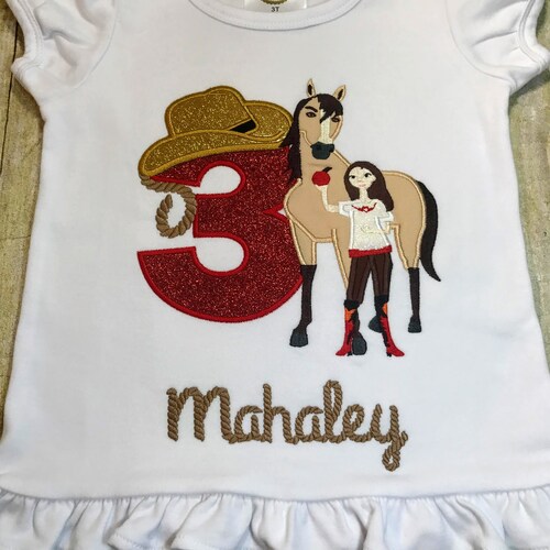 Spirit Riding Free Birthday Shirt Horse Birthday Shirt Etsy