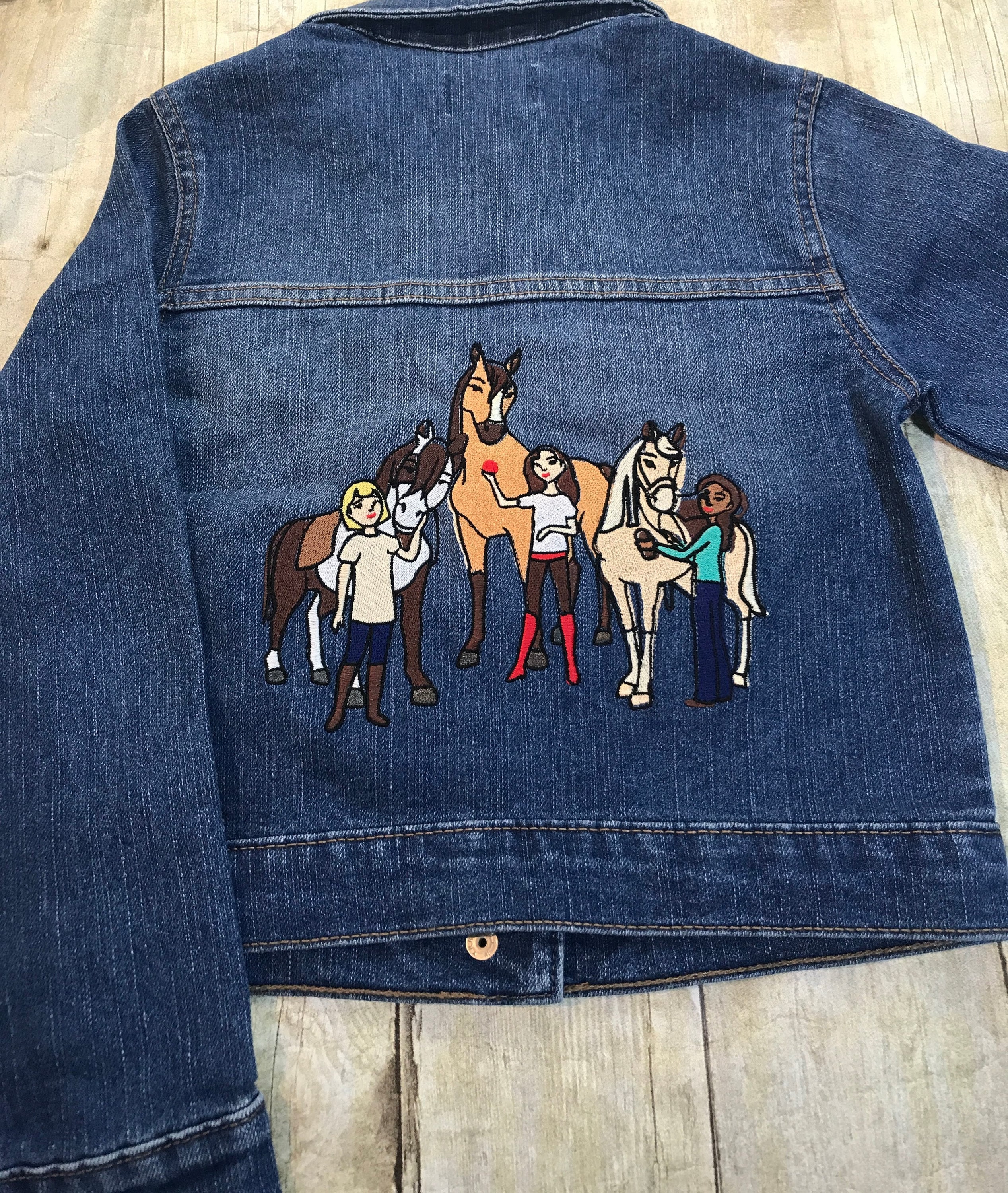 Friends Embroidered Denim Jacket - Etsy 
