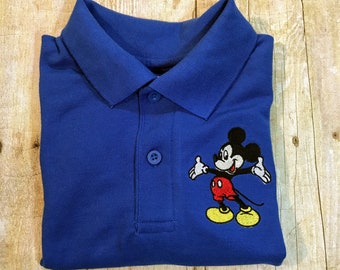 Mickey Mouse Sketch Art Personalized Embroidered Polo Shirt