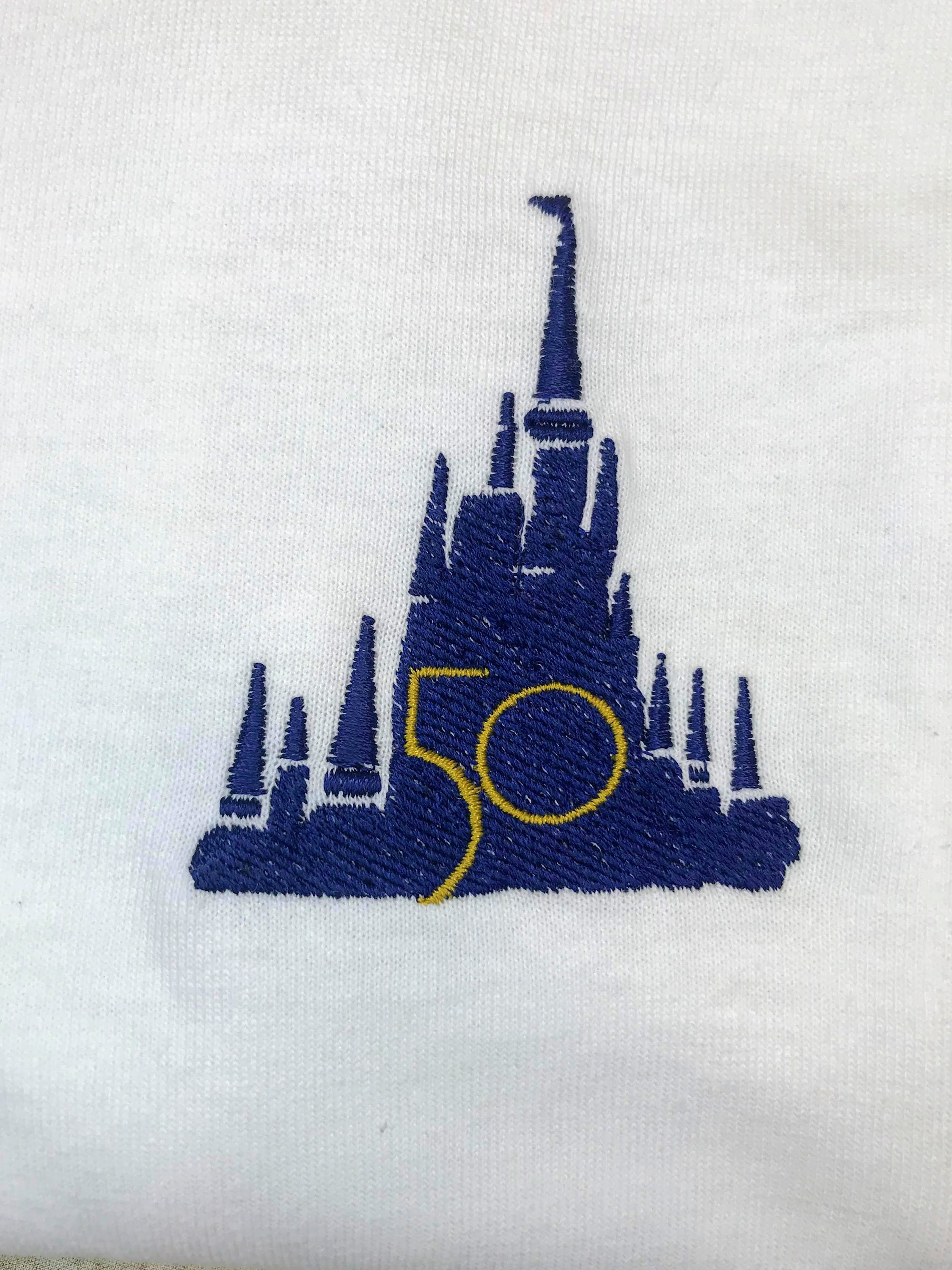 Disney Castle 50th Celebration Embroidered Polo Shirt