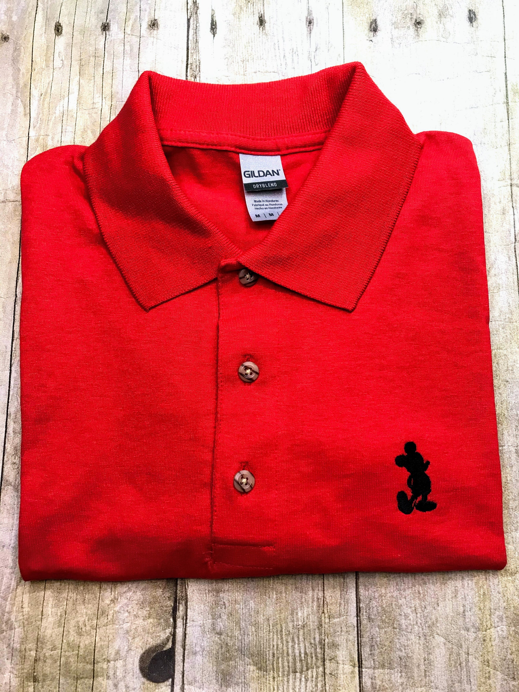 Mickey Silhouette Personalized Embroidered Polo Shirt