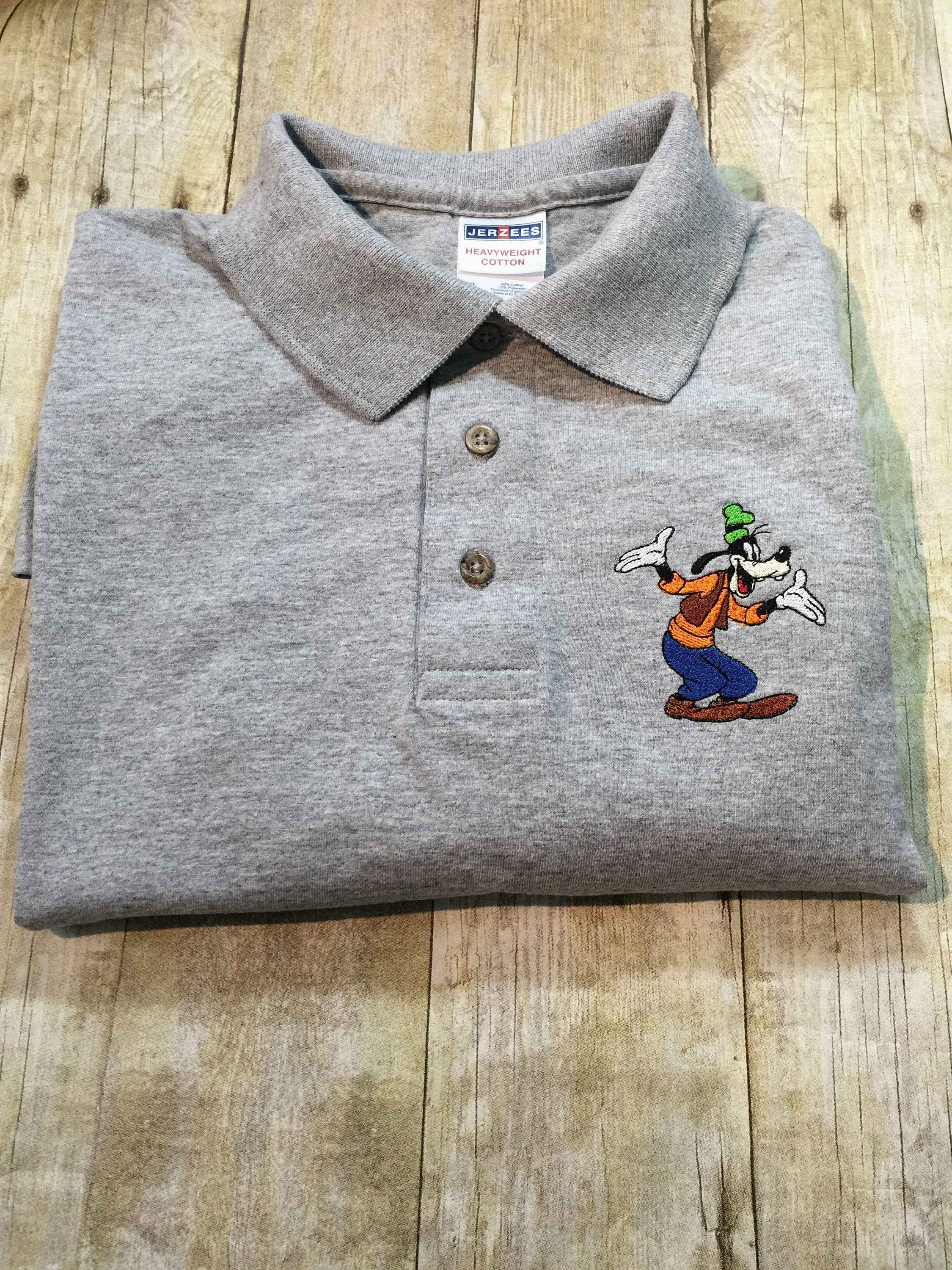 Goofy Sketch Art Embroidered Polo Shirt 