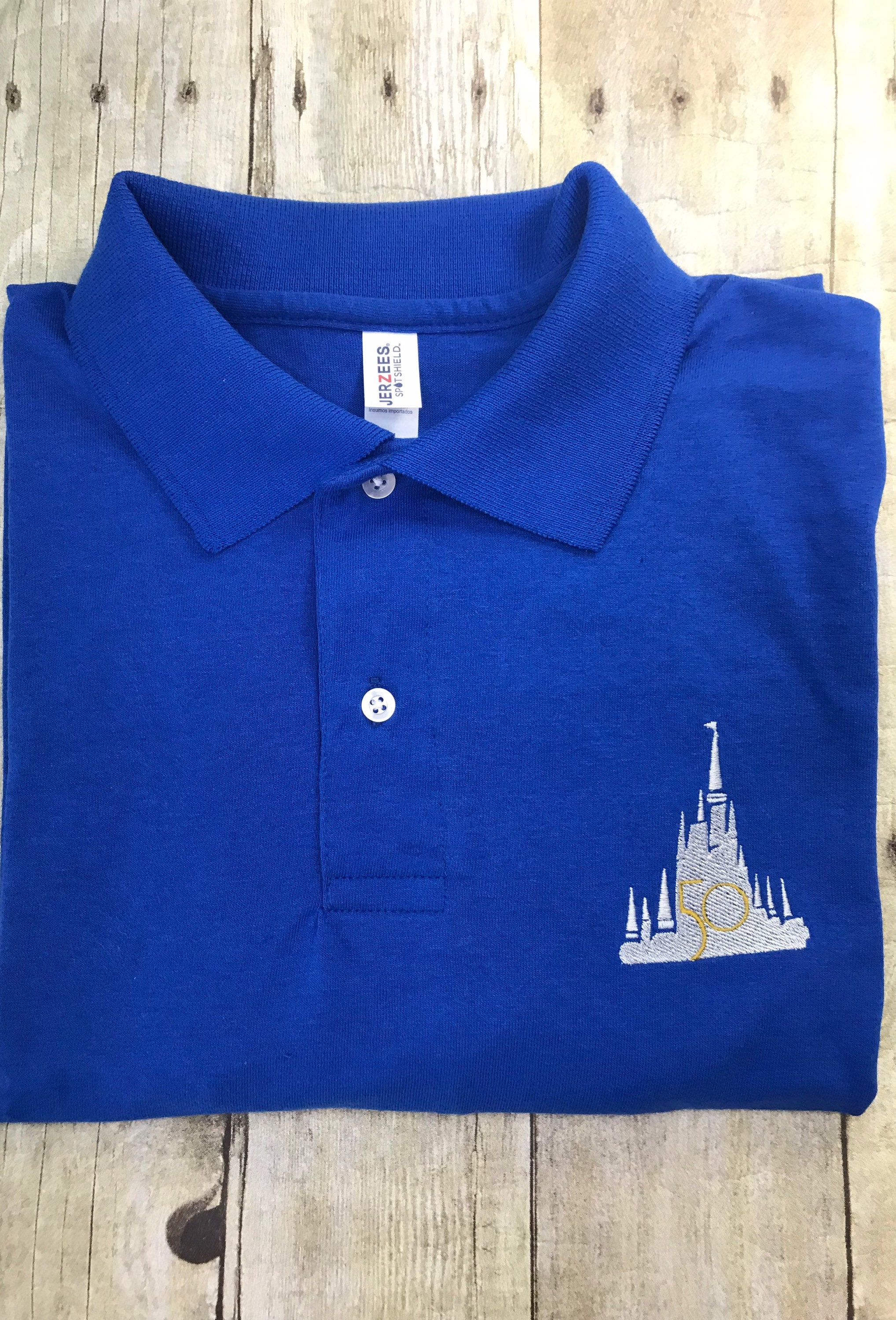 Disney Castle 50th Celebration Embroidered Polo Shirt