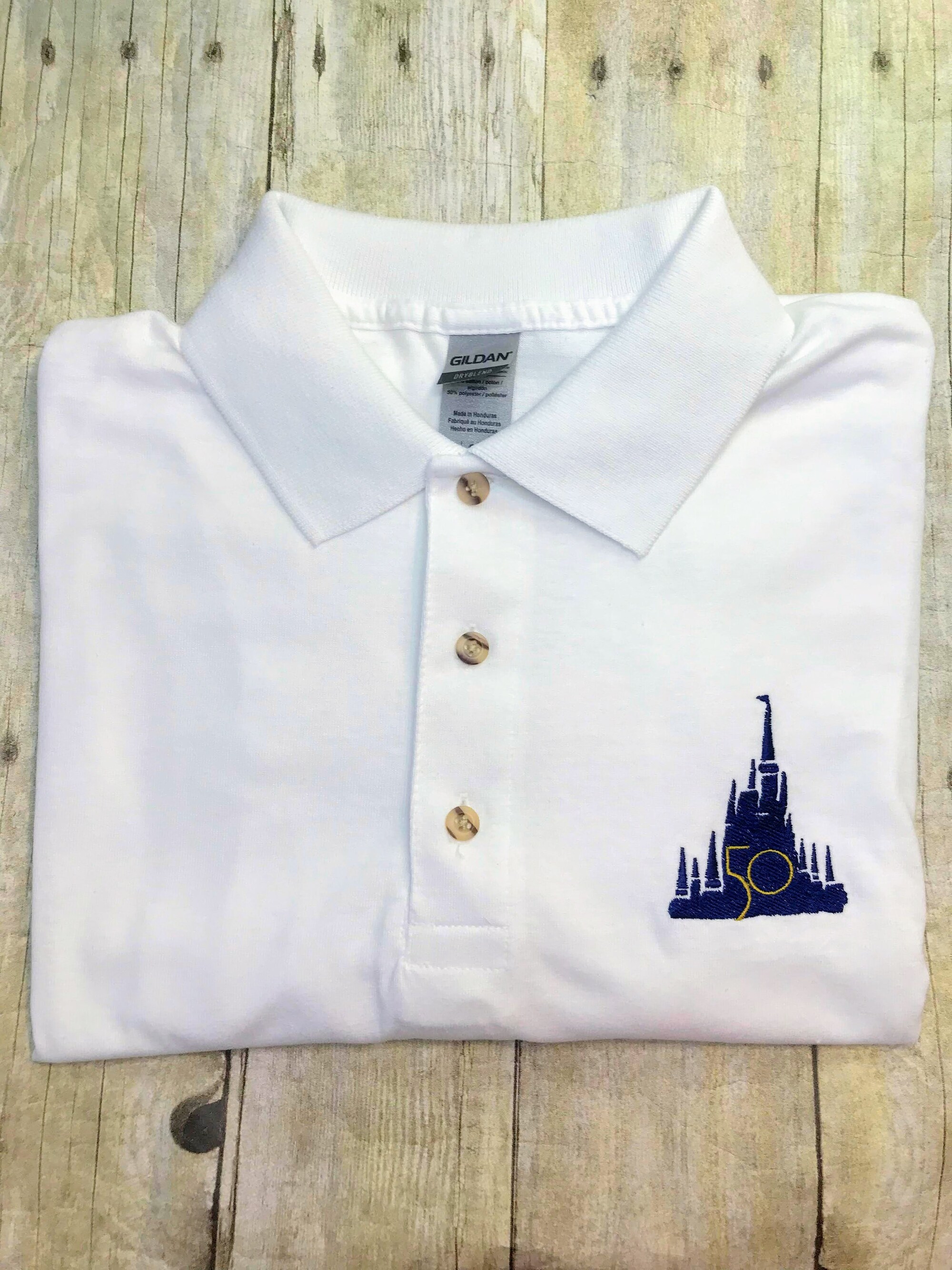 Disney Castle 50th Celebration Embroidered Polo Shirt