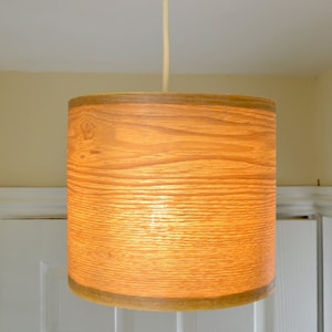 20 cm wooden ceiling Light Ash lightshade for pendant lights ideal for corridor, bedrooms light fixtures or living room, wood veneer shade