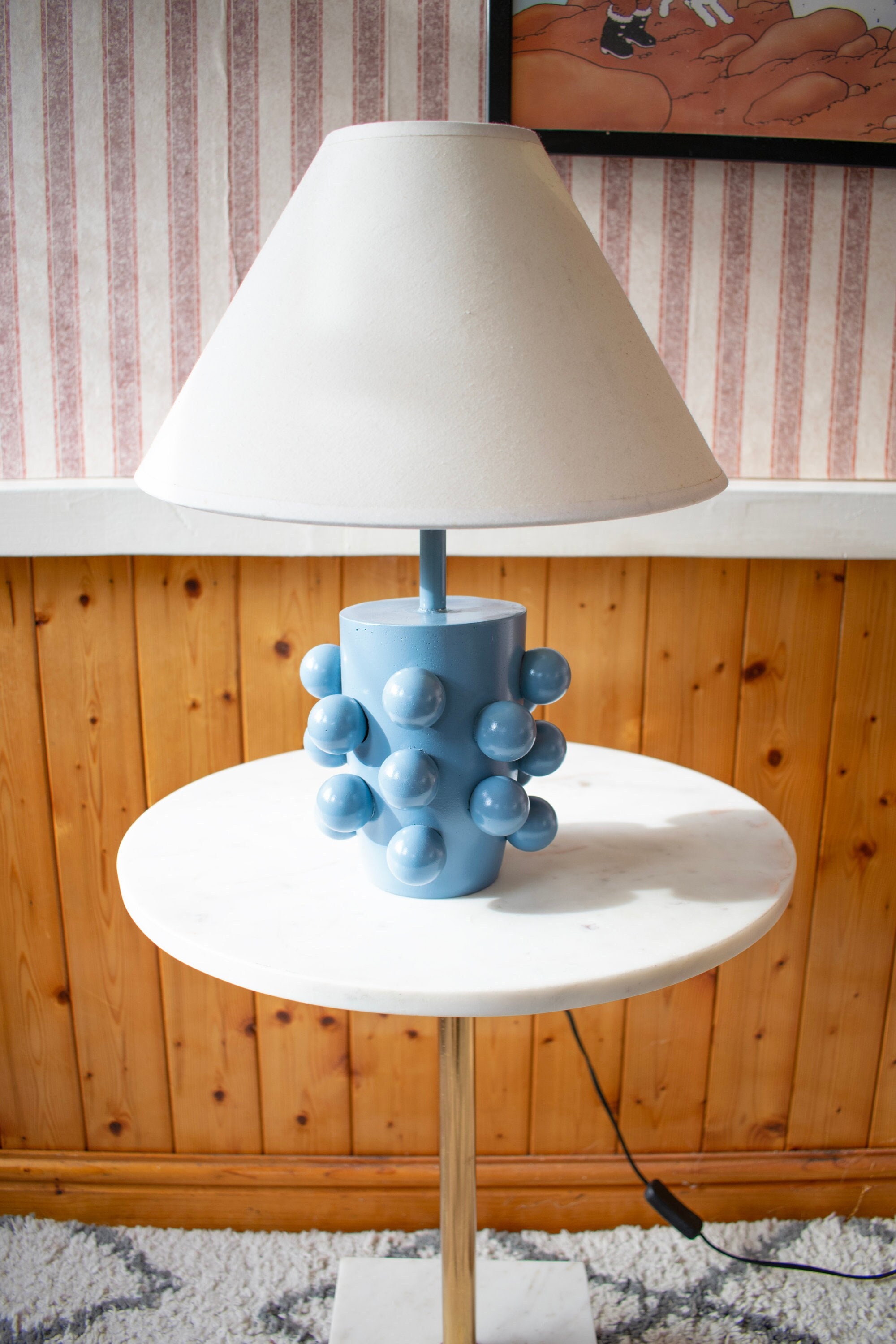 Origami blue on sale ceramic table lamp