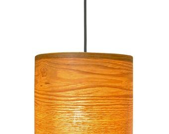 Abat-jour en bois de 20 cm pour suspension en frêne, idéal pour le couloir, les luminaires de la chambre ou le salon, abat-jour en placage de bois