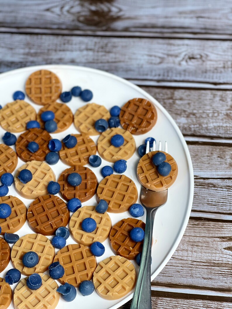 Blueberry Waffle Wax Melt Mini Waffle Melts Breakfast Food Etsy