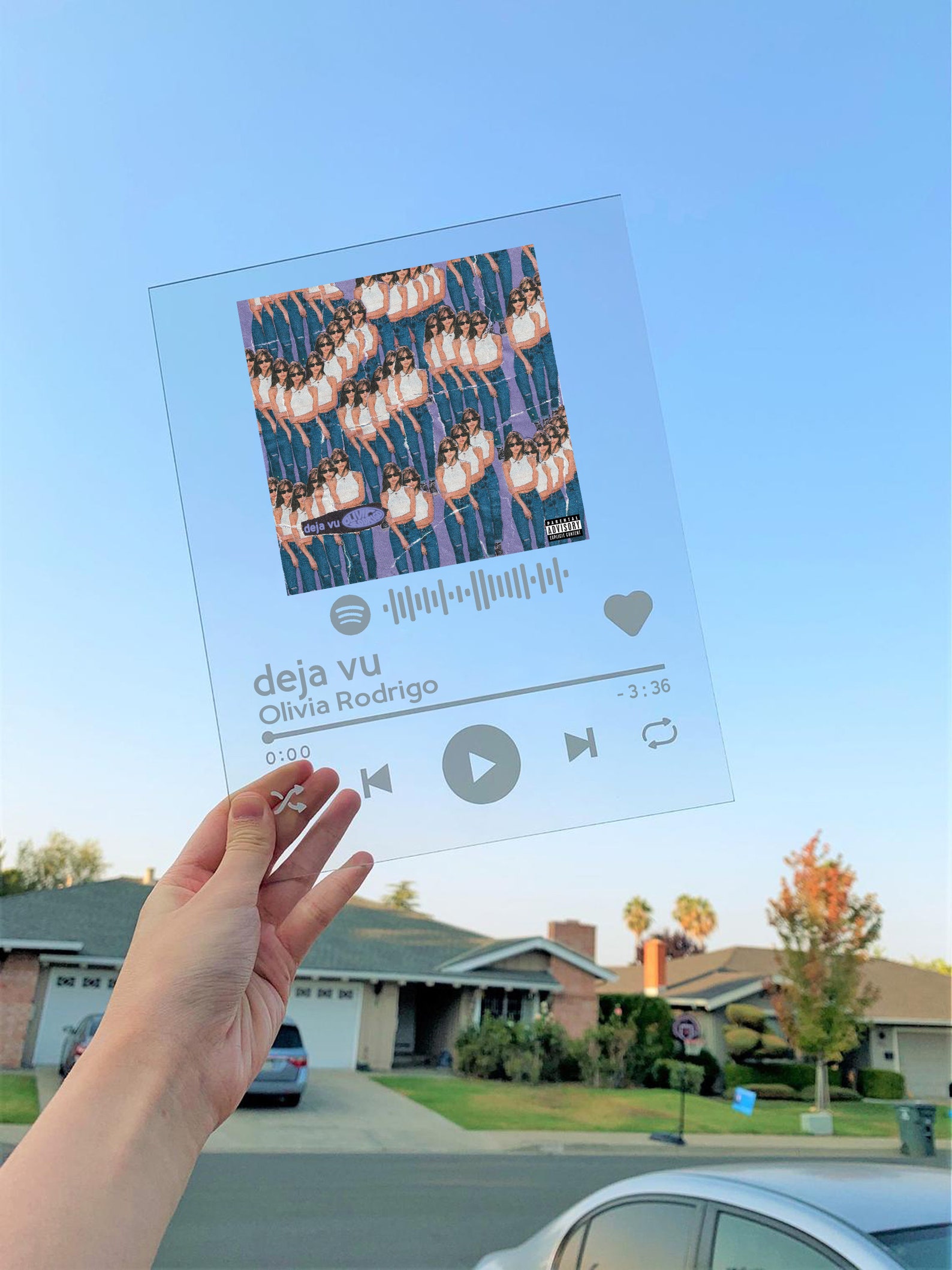 Deja vu Olivia Rodrigo Song Music Poster Acrylic Plaque ...