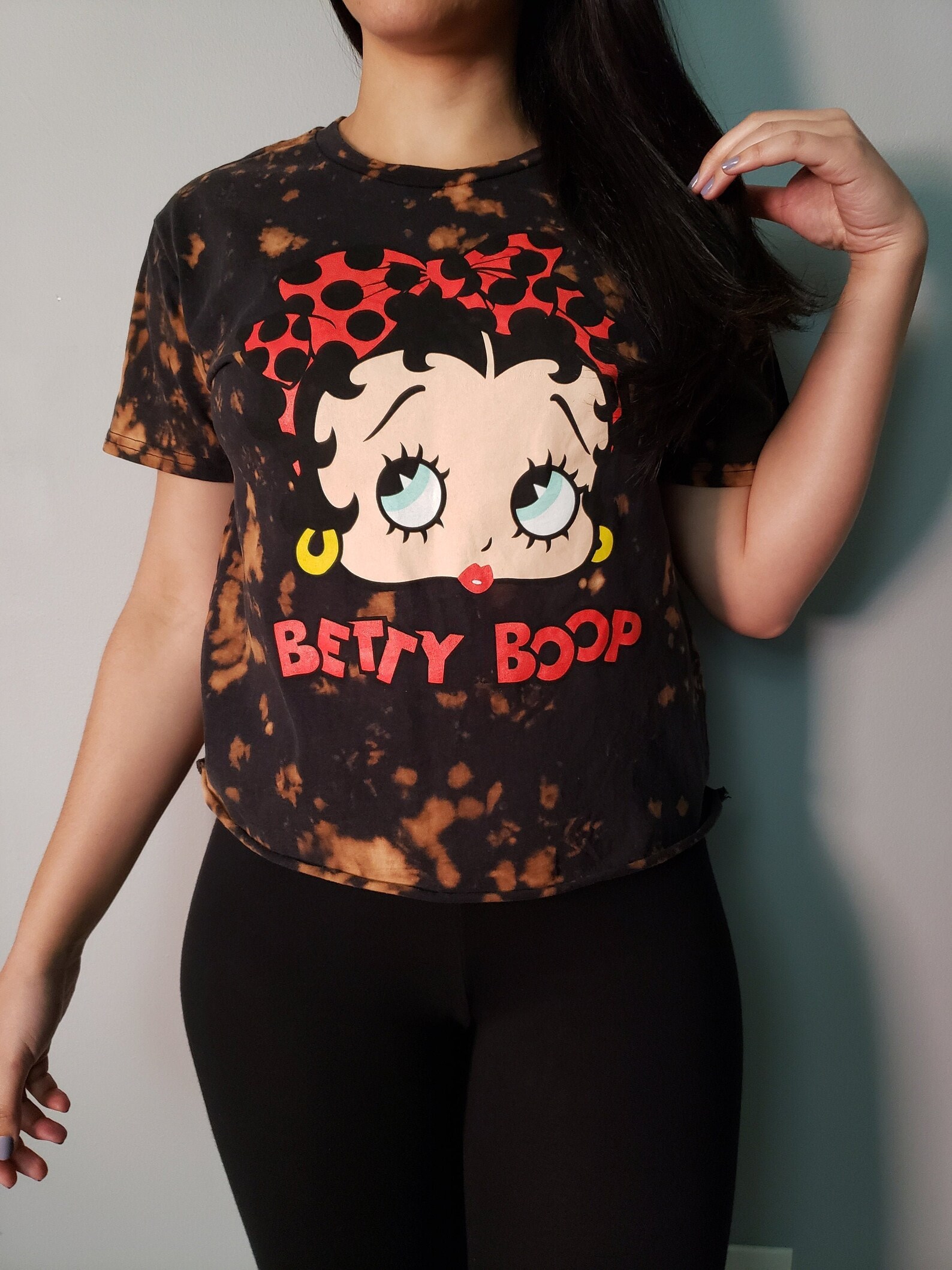 tie up black crop top