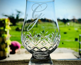Peronsalized Glencairn Glass, Homebar Bourbon Glass, Scotch Enthusiast, Monogram Barware, Whiskey Tasting Glasses