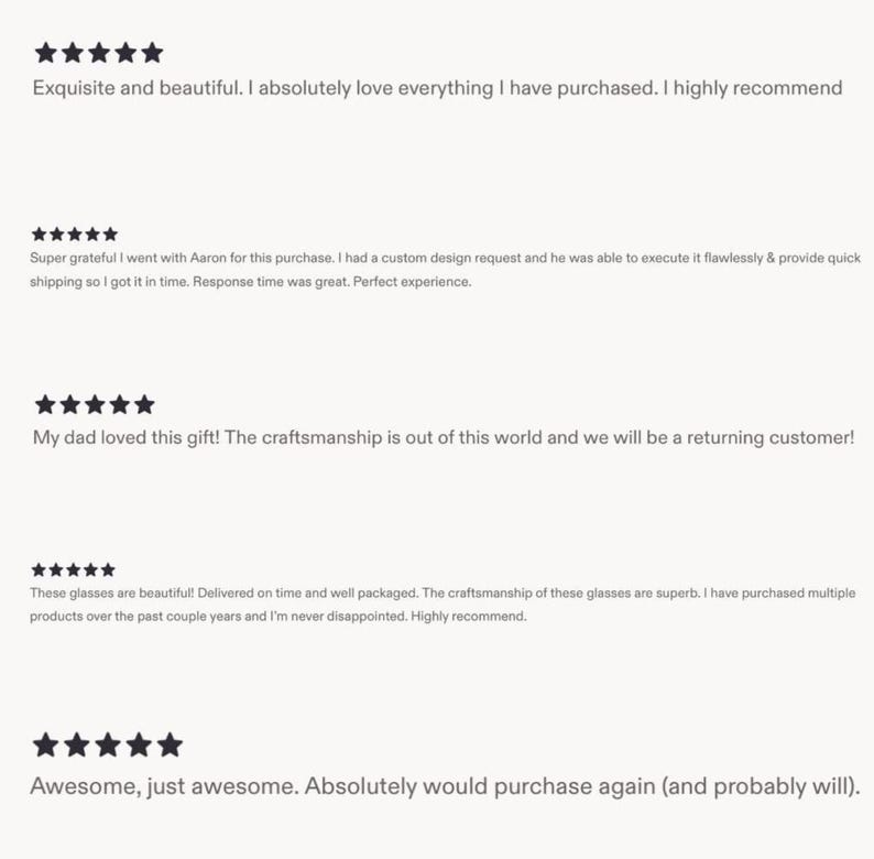 May include: A light beige background with customer reviews and star ratings. The reviews include phrases like "Exquisite and beautiful," and "Awesome, just awesome." The reviews are positive.
