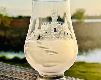Glencairn Whiskey Glass, Castle Bourbon Tasting Flight for Fall Spooky Halloween Season Gothic Decor Scotland Highland Knights Husband Gift