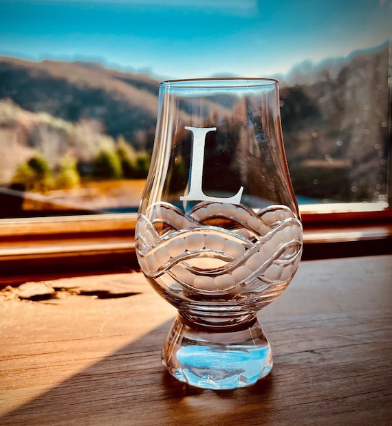 Personalized Glencairn Glass: Hand-engraved Celtic Design Whiskey Snifter Barware