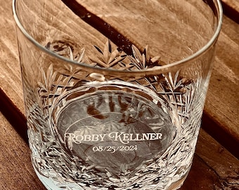 Personalized Whiskey Glass, Groomsman Gift, Father of the bride gift, Best Man Gift