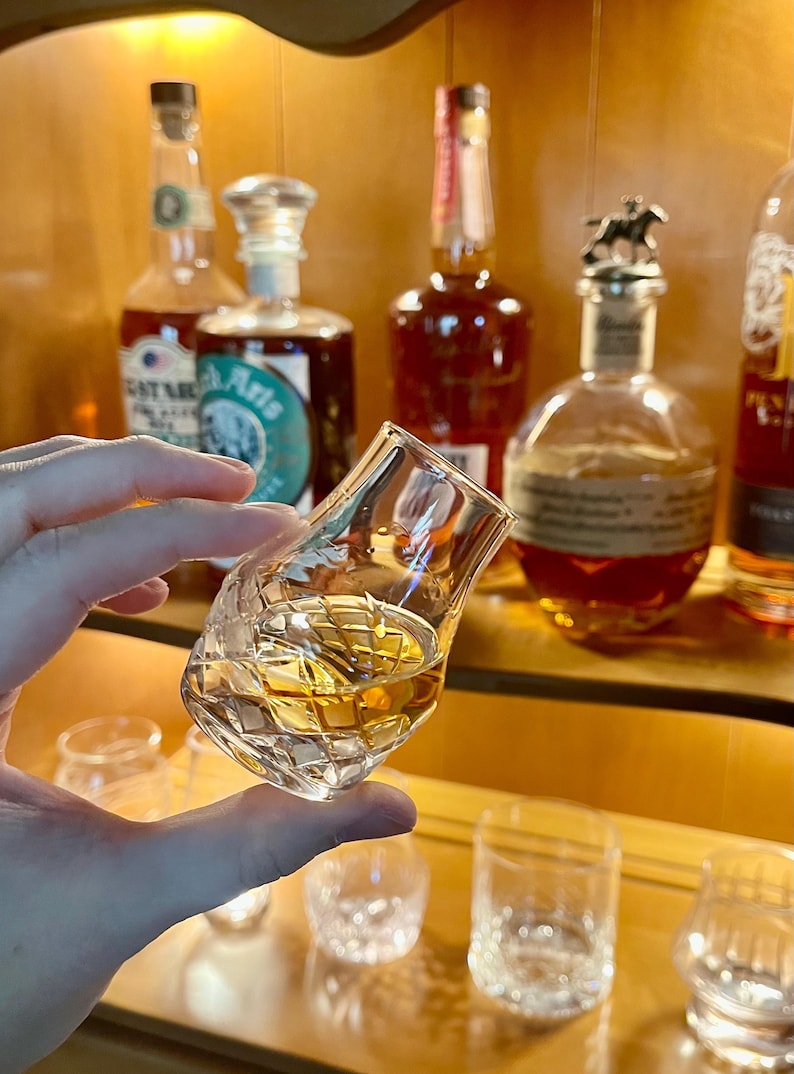 Whisdom Drops Collection Whiskey Sampling Set Hand Engraved Glencairn Glasses Premium Stone Wheel Design Scotch Bourbon Irish Tasting Experience Perfect Gift Whisky Enthusiast Special Occasion Present Unique Barware Addition Three Glass