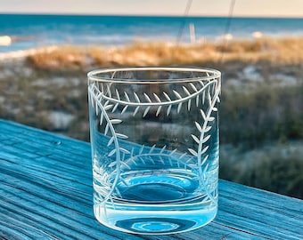 Personalized Baseball Whiskey Glass: Coach Retirement Gift, Home Bar Decor Party Favor for Groomsmen Bridal Party World Series Sports Fan