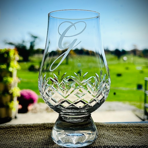 Glencairn Glass Personalized Bourbon Gift For Whiskey Lover Engraved Scotch Glass For Home Bar Bourbon Tasting Flight Snifter Glass Handmade