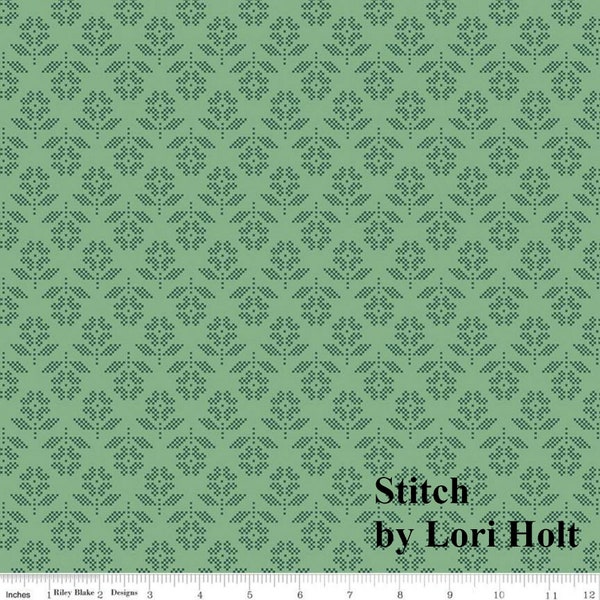 Stitch Flower - Alpine - STITCH - Lori Holt of Bee in My Bonnet - Riley Blake Designs - Quilting Cotton Fabric - C10932-ALPINE