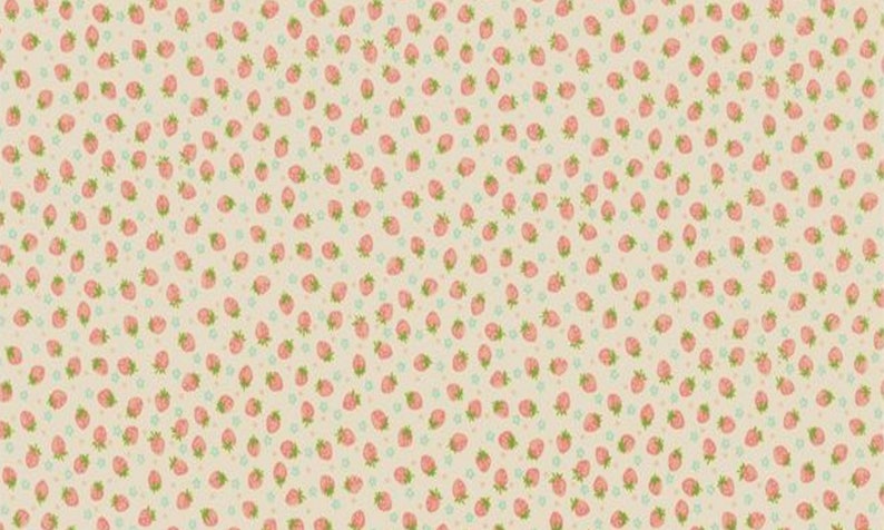 AMSTRAW-FQ Strawberries by Atsuko Matsuyama - Fat Quarter Bundle Little Strawberry Generation Collection 5 Fabrics