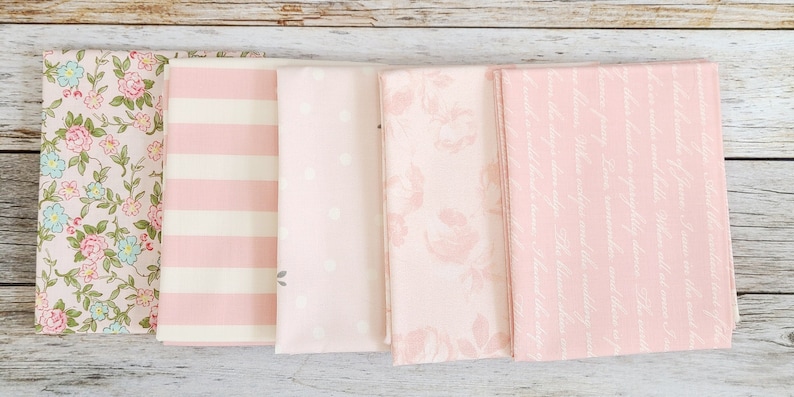 Collection 5 Fabrics - Curated Bundle Fat Quarter Rose /& Violet RVFQ-5