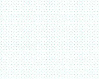 Solid White Fabric with Scuba Polka Dots - SWISS DOT - by Riley Blake Designs - Quilting Cotton Fabric - C660-SCUBA