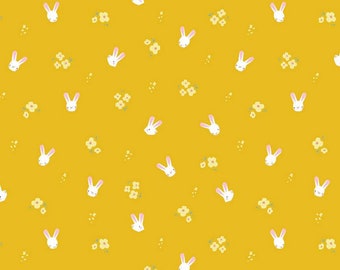 Easter Egg Hunt - Mustard - Bunnies - by Natàlia Juan Abelló - ( C10273-MUSTARD )