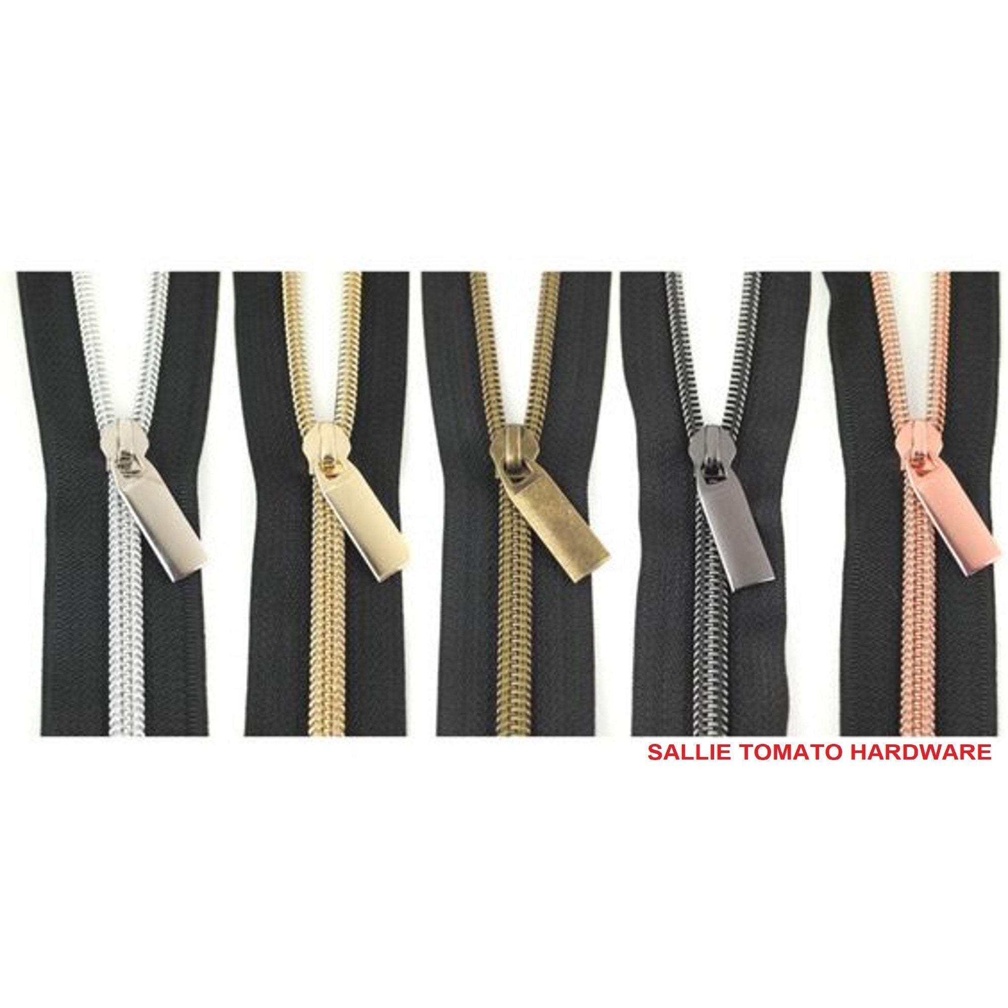 BAG HARDWARE by Sallie Tomato - Nylon Coil Zippers - Black