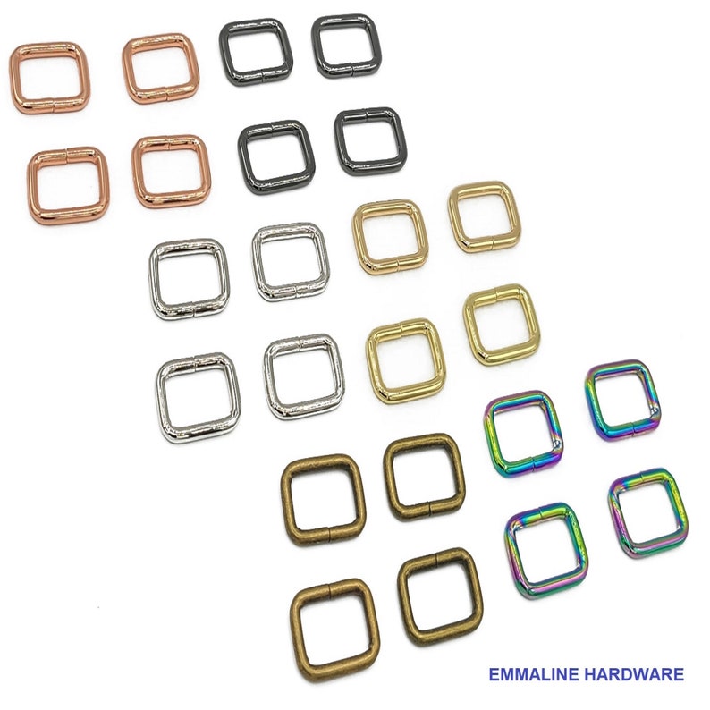REC-34INCH Bag Hardware by Emmaline - 18mm Rectangle Ring .75 Inch 34 inch Multiple Colors