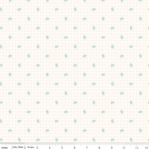 Daisy - Teal - BEE BACKGROUNDS - by Lori Holt of Bee in My Bonnet - Riley Blake Designs - Quilting Cotton Fabric - C6380-TEAL