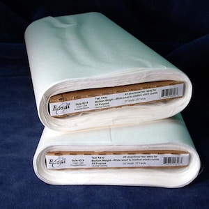 INTERFACING - Non Woven - Tear Away - Medium Weight - Embroidery Stabilizer - 20 inch Width - Bosal - ( 318b-wht )