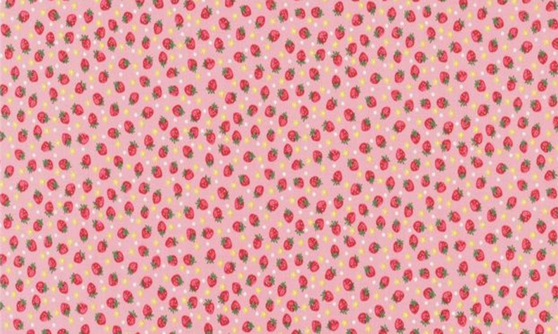 AMSTRAW-FQ Strawberries by Atsuko Matsuyama - Fat Quarter Bundle Little Strawberry Generation Collection 5 Fabrics