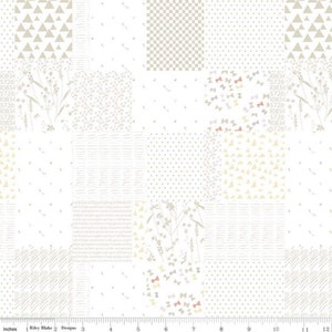 HUSH HUSH - Patchwork - Low Volume Quilting Cotton Fabric - by Minki Kim - Riley Blake Designs - C11175-PATCHWORK