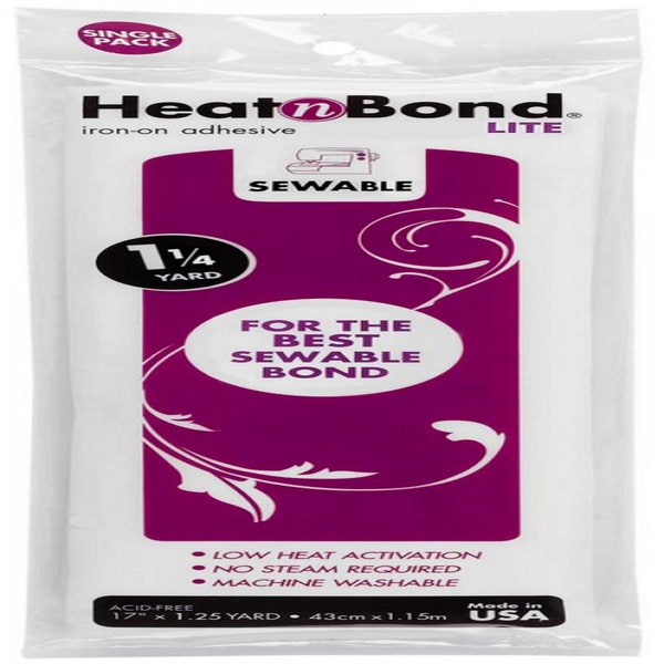 Heat N Bond Lite - Interfacing Packaged - 17in x 1 1/4 Yard: 36" x 43" - ( 3522 )