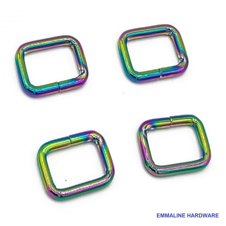 REC-34INCH Bag Hardware by Emmaline - 18mm Rectangle Ring .75 Inch 34 inch Multiple Colors