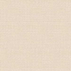 May include: A close-up of a beige fabric with a subtle woven pattern. The fabric has a smooth texture and a slightly off-white color.
