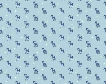 COZY CHRISTMAS - Reindeer - Blue - Lori Holt of Bee in My Bonnet - Riley Blake Designs - Quilting Cotton Fabric - C5364-BLUE