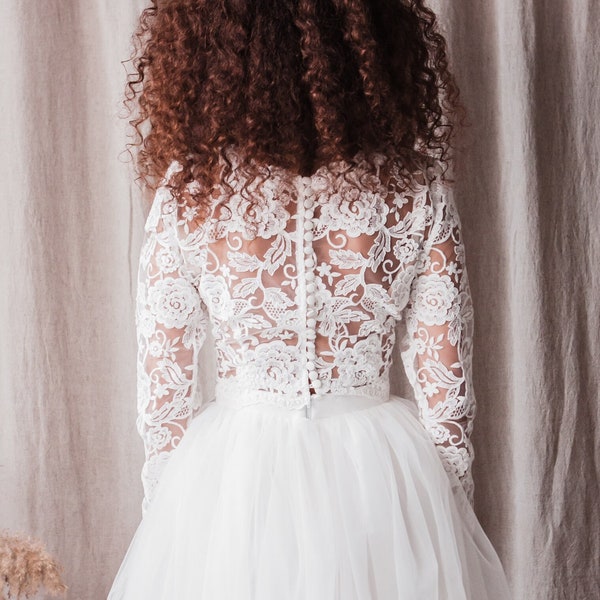 Wedding Dress Topper Long Sleeve - Etsy