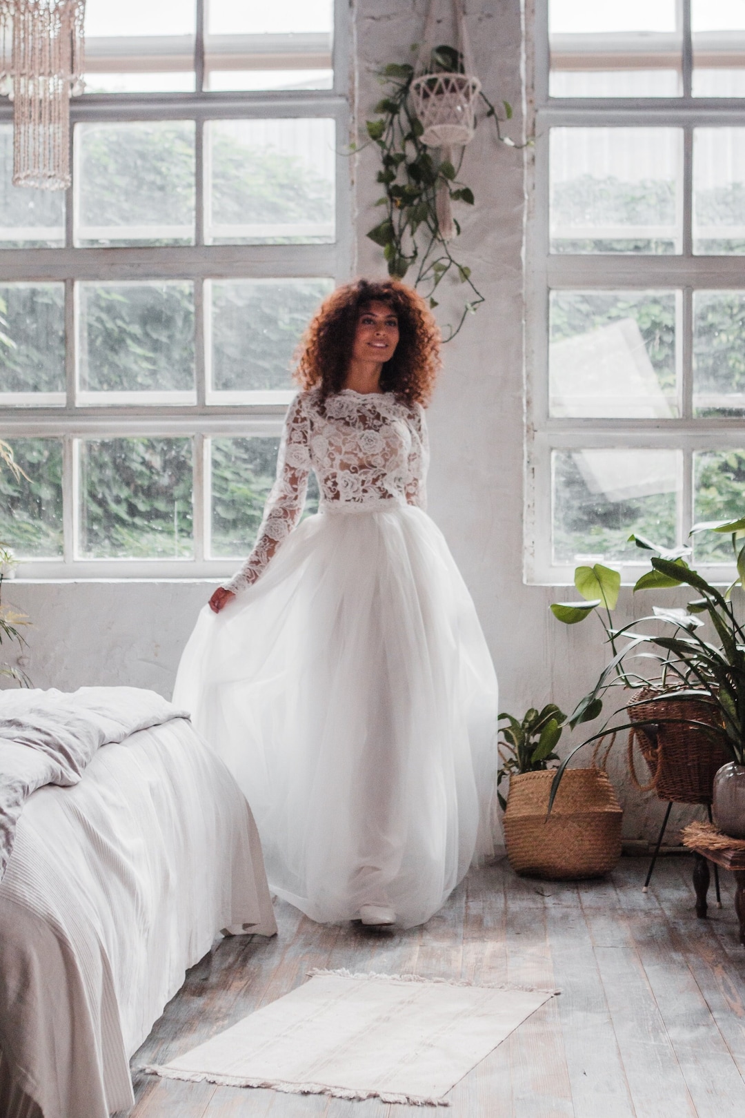 Bridal Crop Top, Lace Bridal Topper,