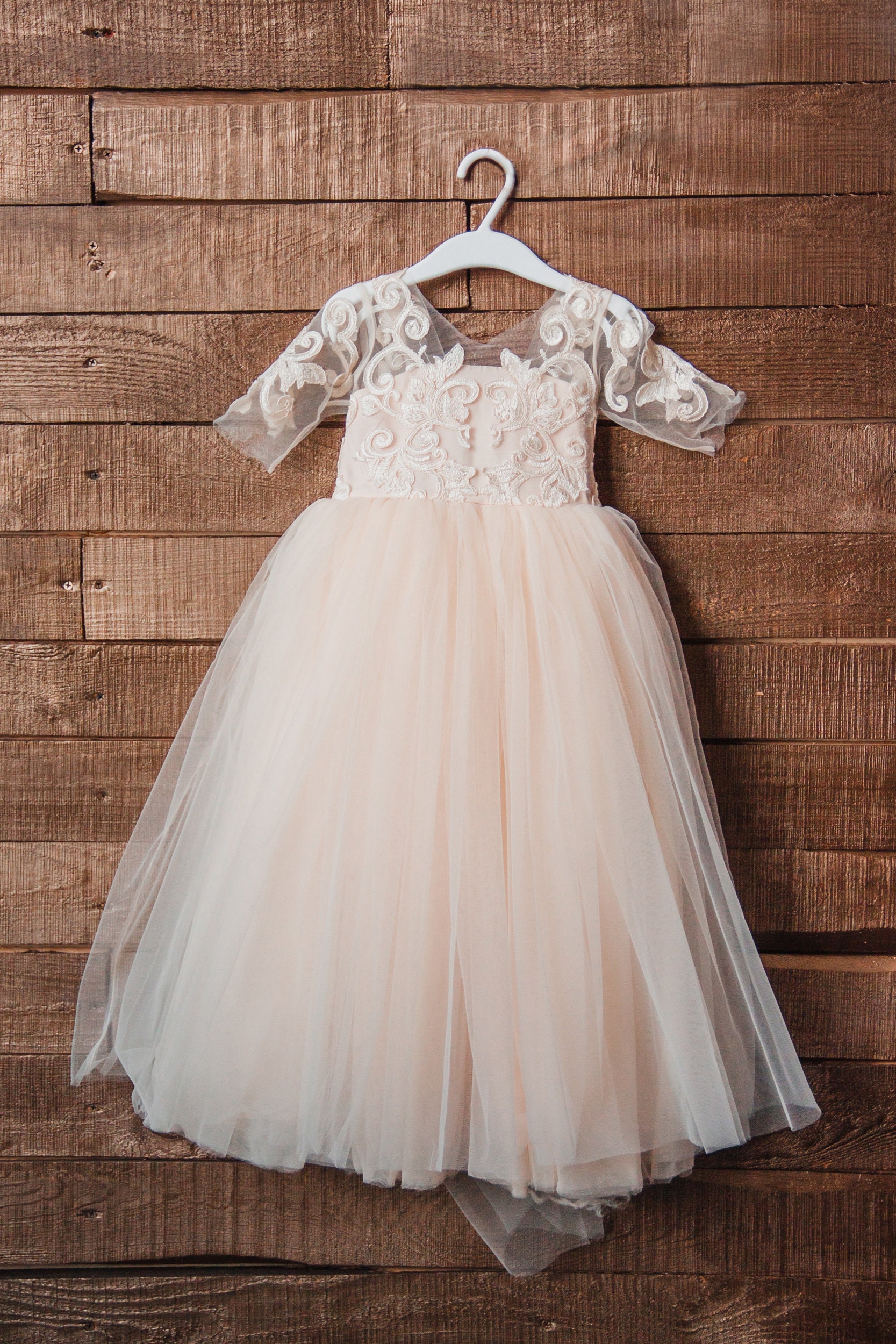 Long sleeve flower girl dress Toddler flower girl dress Etsy